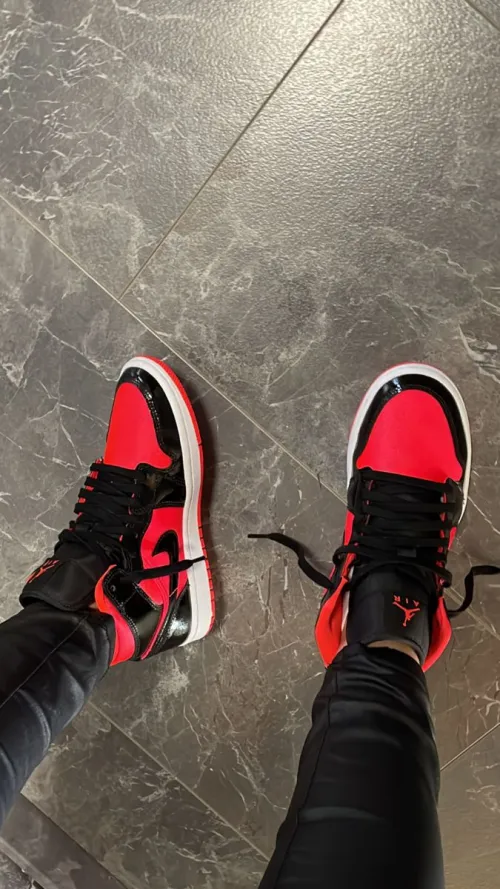 XP Air Jordan 1 High “Banned”  Patent Leather MirrorForBiddenWear review 