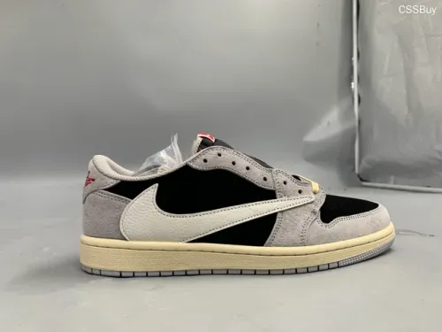 PRO  Travis Scott x Air Jordan 1 Low White Grey Low Gang review 