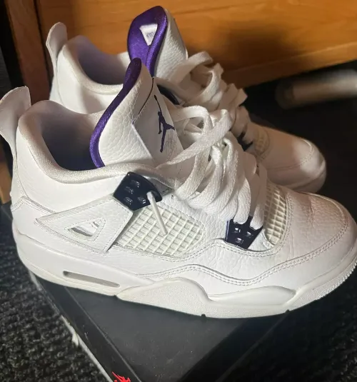 Q4 Batch  Air Jordan 4 Retro “Metallic Purple” review 