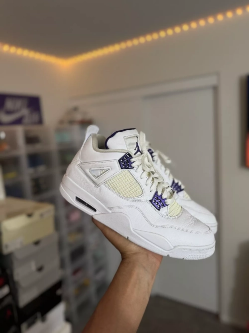 Q4 Batch  Air Jordan 4 Retro “Metallic Purple” review 