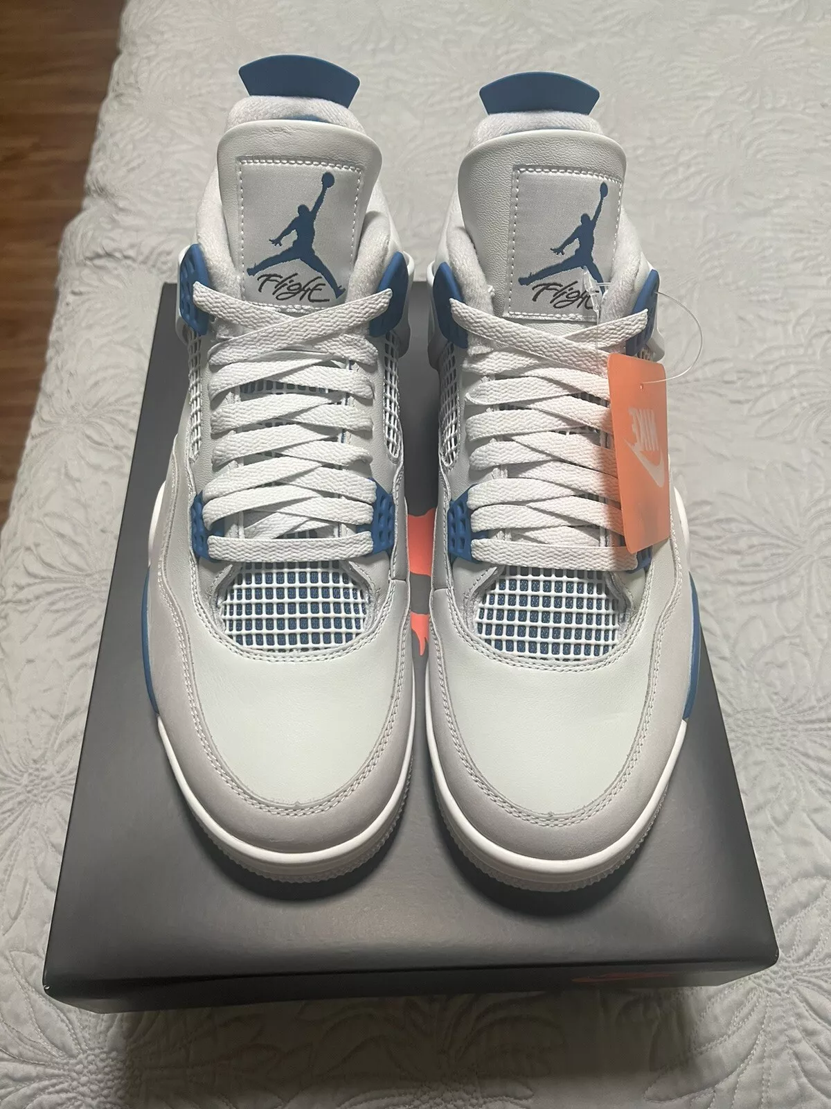 Q4 Batch  Air Jordan 4 Retro Military Blue review Natalie 02