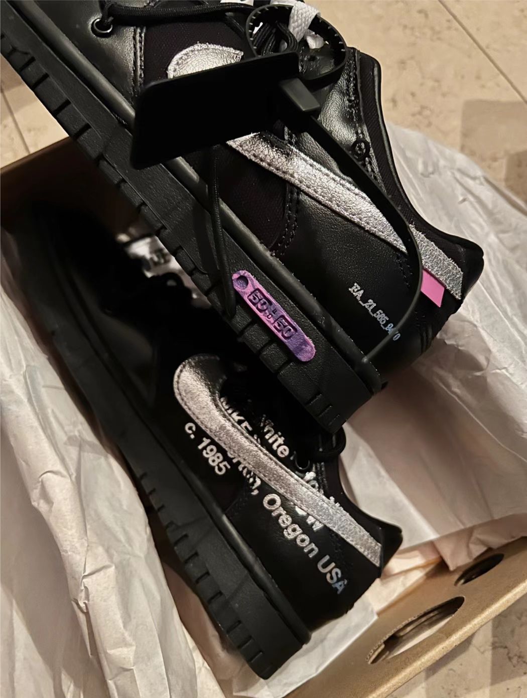 GB OFF WHITE x Nike Dunk SB Low The 50 NO.50 review 1