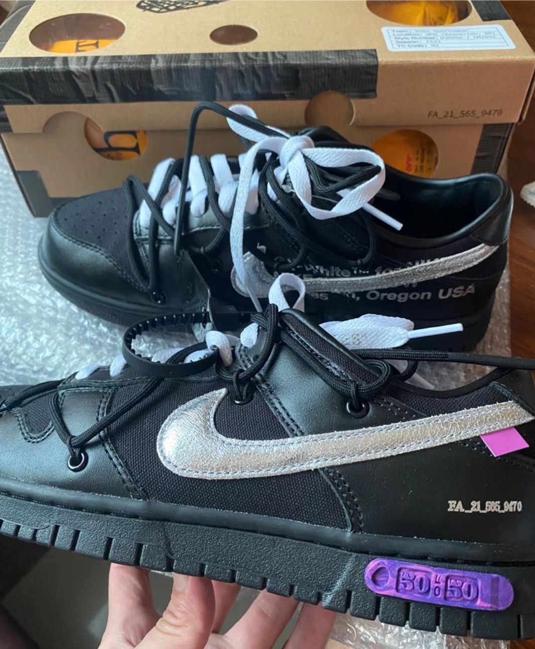 GB OFF WHITE x Nike Dunk SB Low The 50 NO.50 review 0
