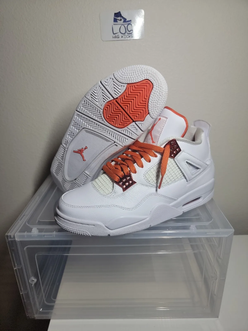 Q4 Batch Air Jordan 4 Retro 'Orange Metallic' review 