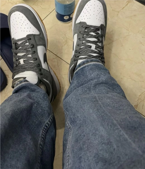 SX Nike Dunk Low White Gray Raw Rubber review 