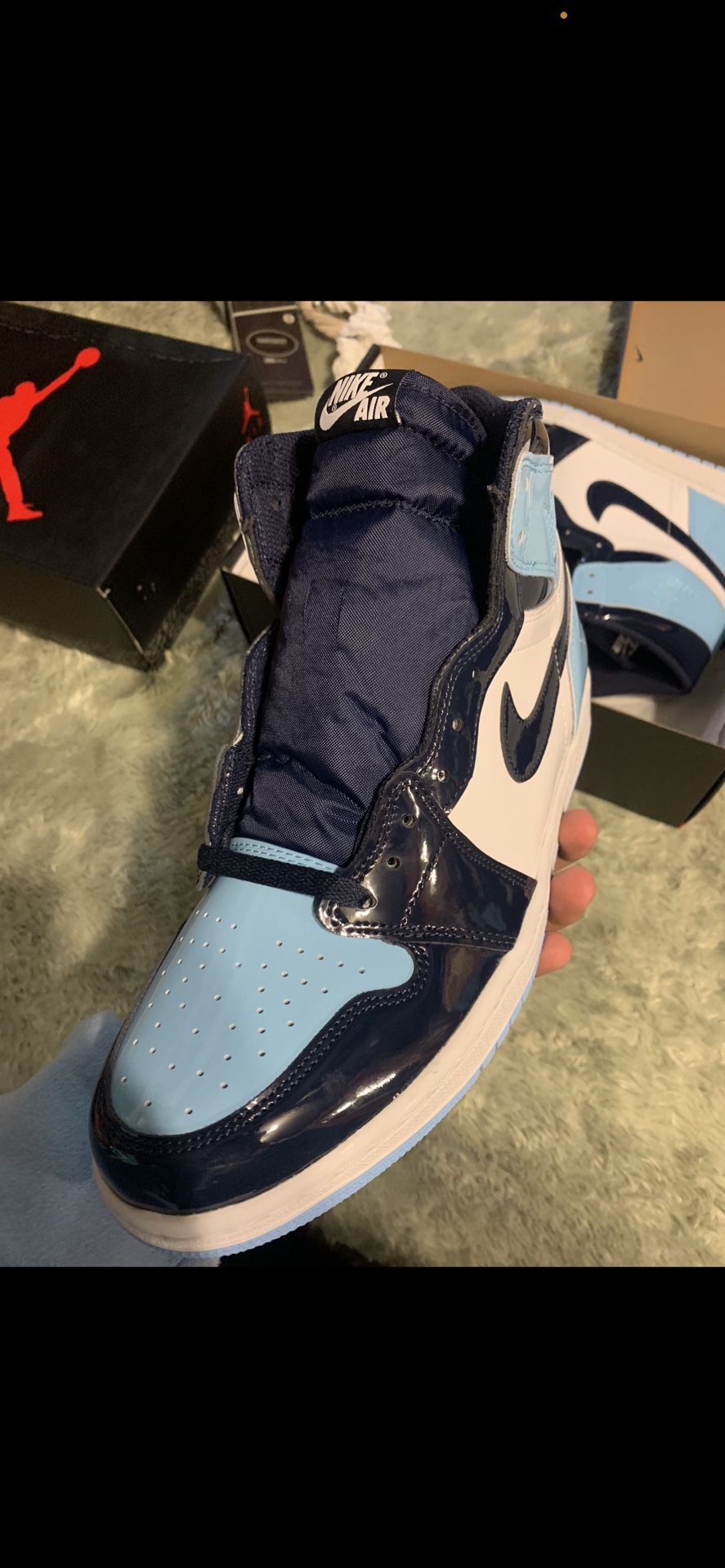 PRO  Air Jordan 1 Retro High OG “UNC Patent” review Tina 02