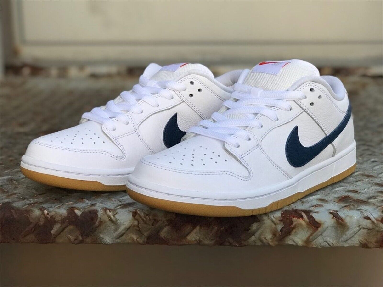 SX Nike SB Dunk Low Pro Orange Label White Navy review Limon
