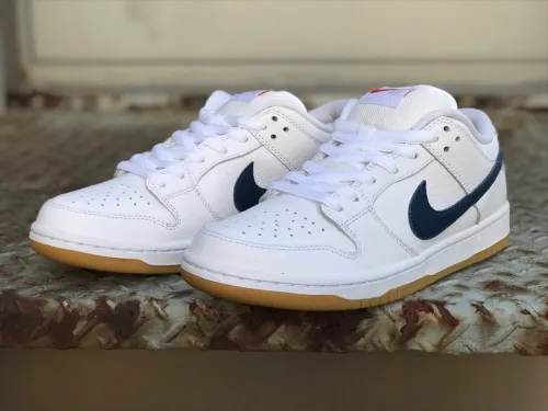 SX Nike SB Dunk Low Pro Orange Label White Navy review 