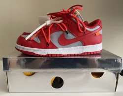 SX OFF White X Nike Dunk Low University Red review ephanie
