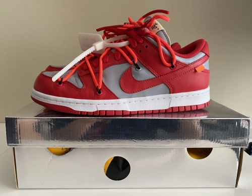 SX OFF White X Nike Dunk Low University Red review 