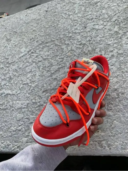SX OFF White X Nike Dunk Low University Red review 