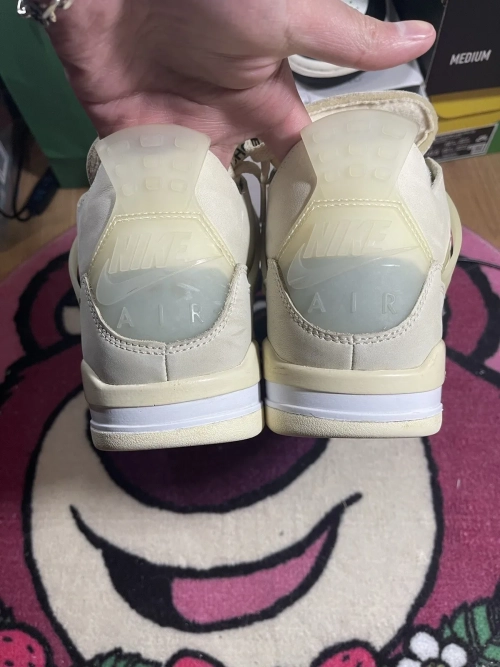 BS Batch  OFF White x Air Jordan 4 Sail review 