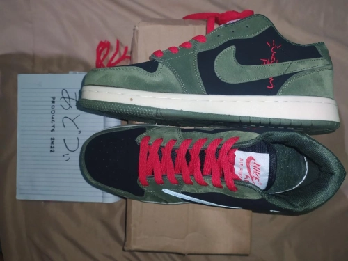  PROTravis Scott x Air Jordan 1 Low Dark Green review 