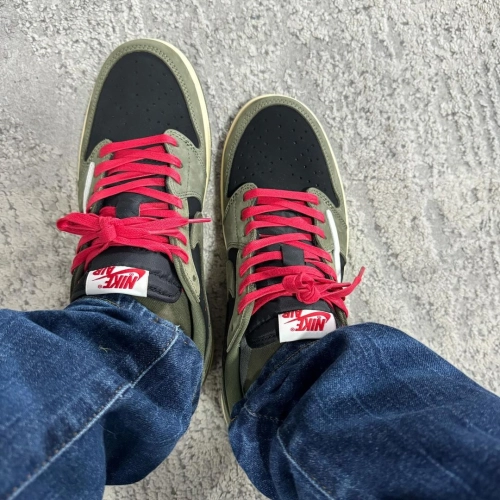  PROTravis Scott x Air Jordan 1 Low Dark Green review 