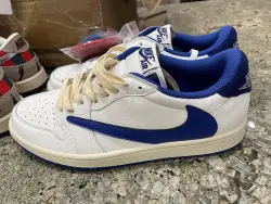 PRO Travis Scott x Air Jordan 1 Low Blue Bottom Barb review Aaron