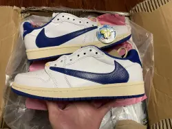 PRO Travis Scott x Air Jordan 1 Low Blue Bottom Barb review Cindy