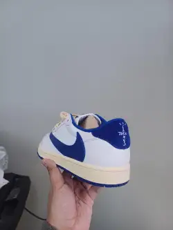 PRO Travis Scott x Air Jordan 1 Low Blue Bottom Barb review Grace 01