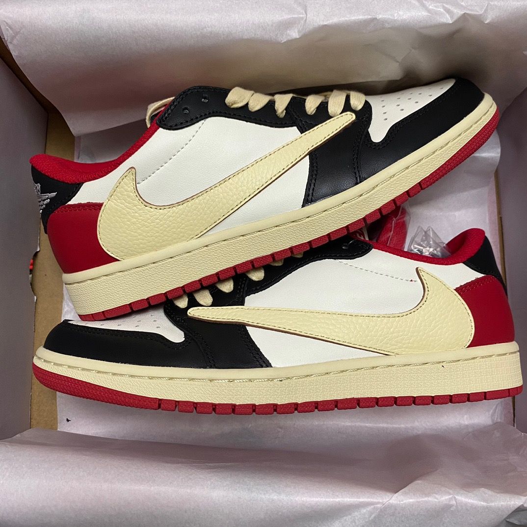  PROTravis Scott x Air Jordan 1 Low Black Red review Kara