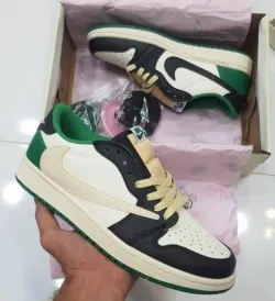 PRO Air Jordan Travis Scott x Air Jordan 1 Low Black Green Barb review Kara