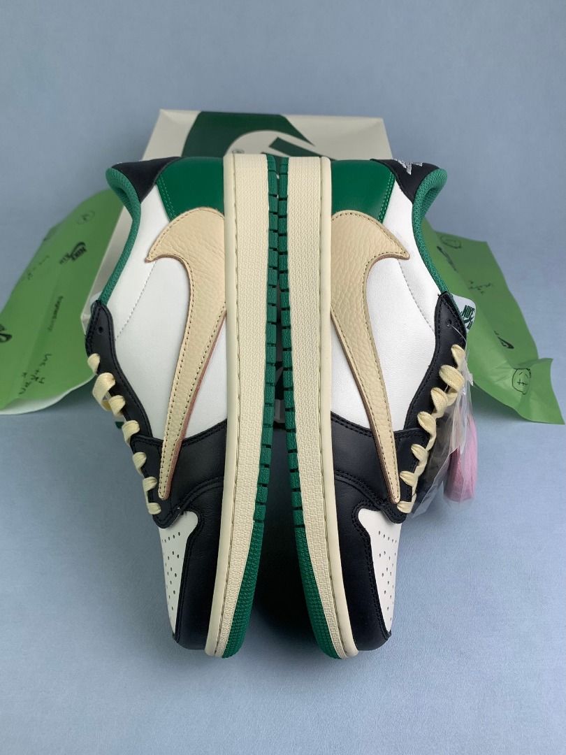 PRO Air Jordan Travis Scott x Air Jordan 1 Low Black Green Barb review Quincy 02
