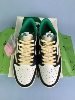 PRO Air Jordan Travis Scott x Air Jordan 1 Low Black Green Barb review Quincy 05