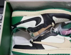 PRO Air Jordan Travis Scott x Air Jordan 1 Low Black Green Barb review Sam