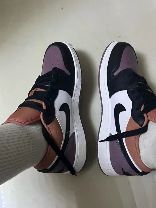 XH Air Jordan 1 Low White Brown Purple review 