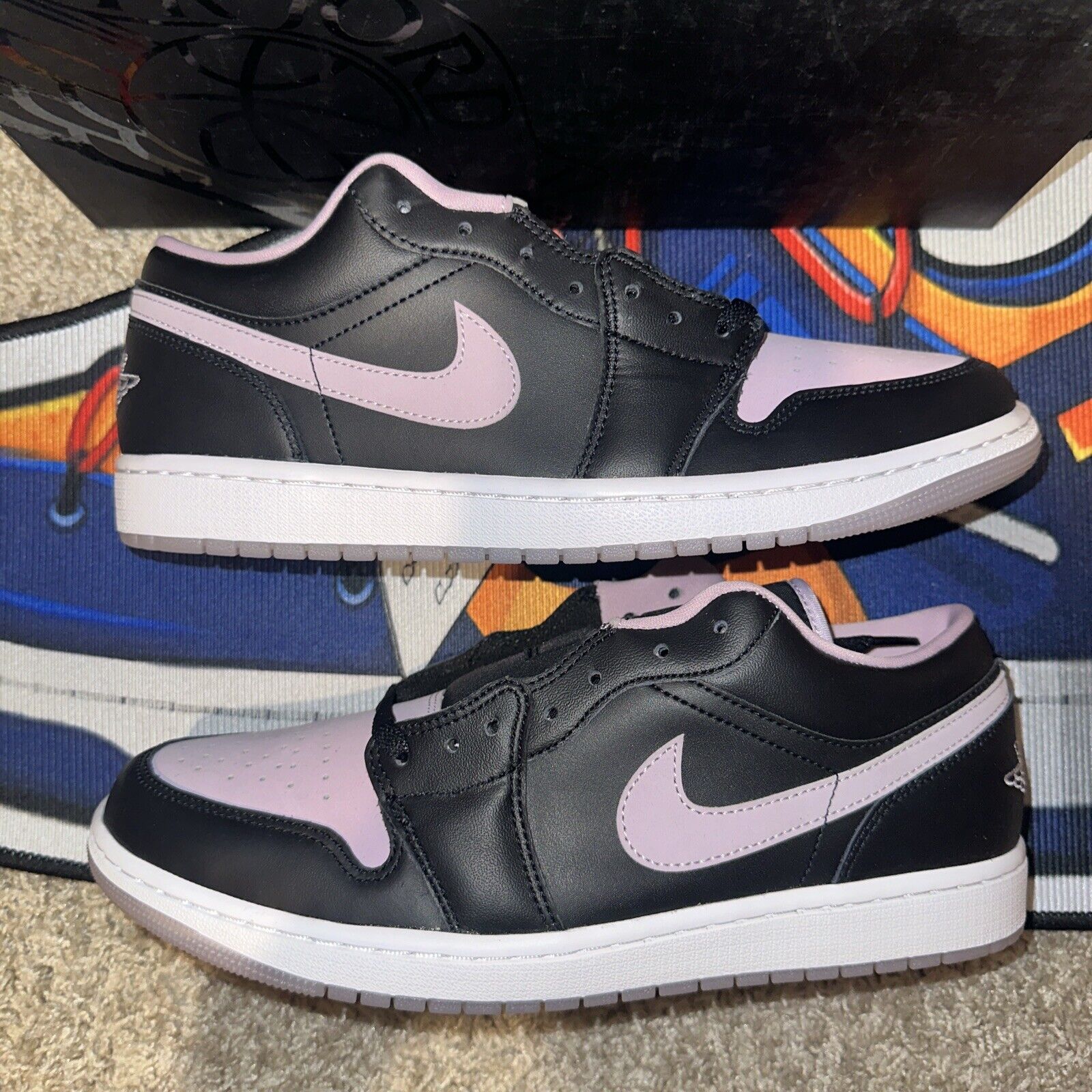 XH Travis Scott x Air Jordan 1 Low Black Purple review Olive 03