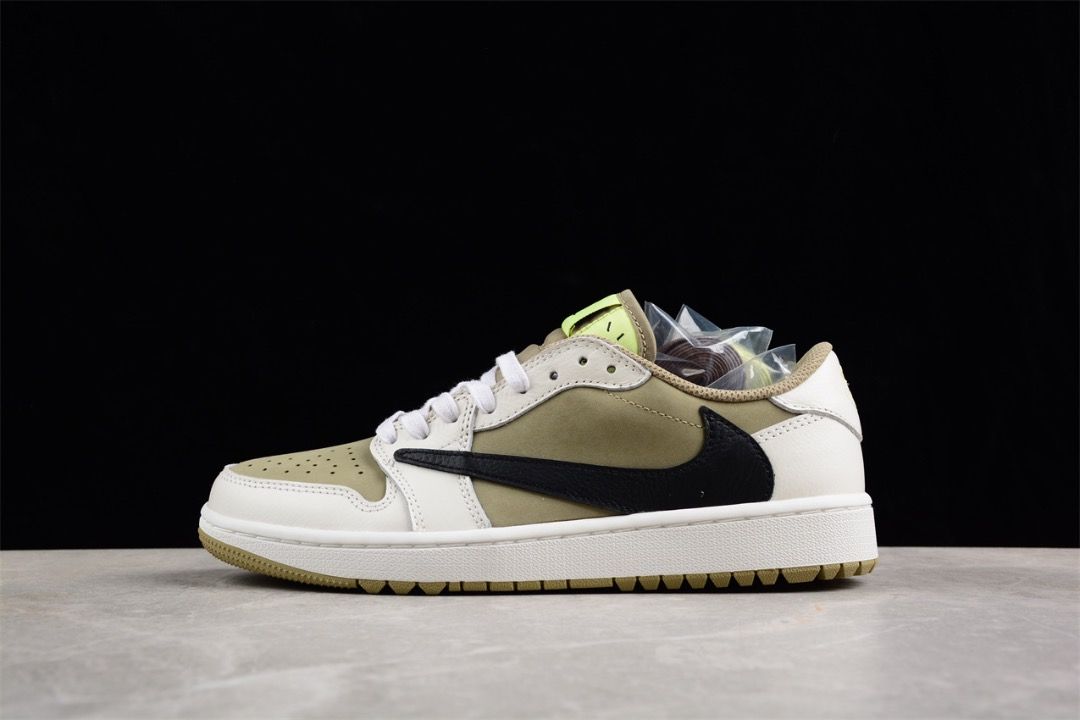 XH Travis Scott x Air Jordan 1 Low Golf “Olive” review Lila 01