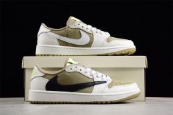 XH Travis Scott x Air Jordan 1 Low Golf “Olive” review Lila 04