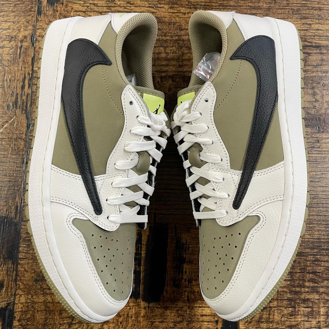 XH Travis Scott x Air Jordan 1 Low Golf “Olive” review Rachel 02