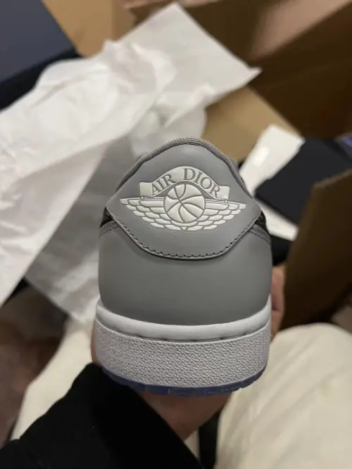 XH Dior x Air Jordan 1 Low Wolf Grey review 