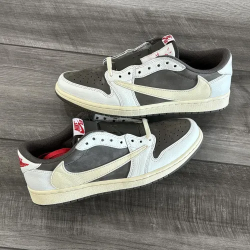 XH Travis Scott x Air Jordan 1 Low White BrownBarb review 