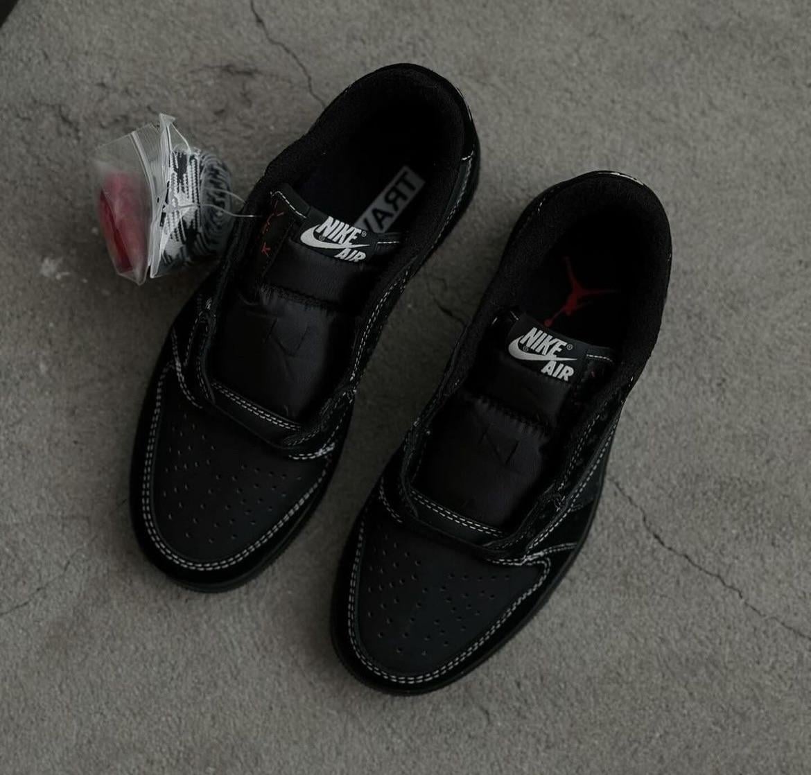 XH Travis Scott x Air Jordan 1 Low OG SP Black Phantom review Jordan 01