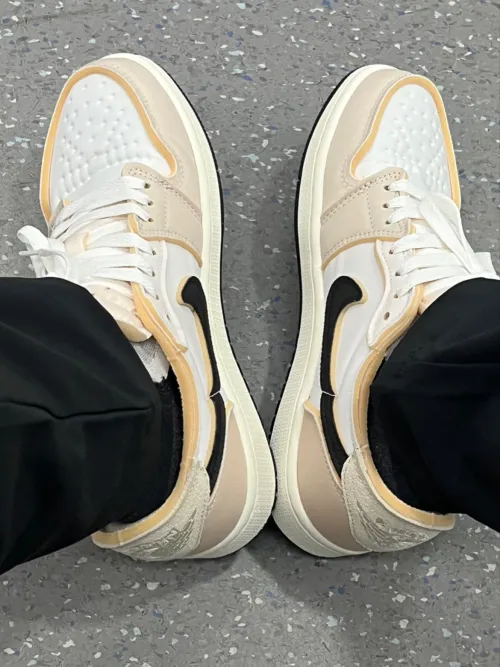 XH Air Jordan 1 Low Rice Gray Sponge review 