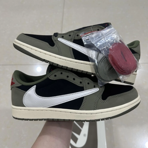 XH Travis Scott x Air Jordan 1 Low Green Barb review 