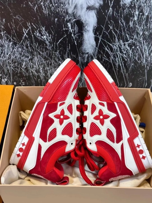 Louis Vuitton Leather lace up Fashionable Board Shoes Red review 