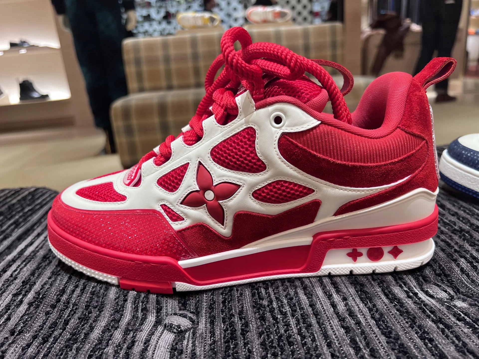 Louis Vuitton Leather lace up Fashionable Board Shoes Red review Brittany Johnson