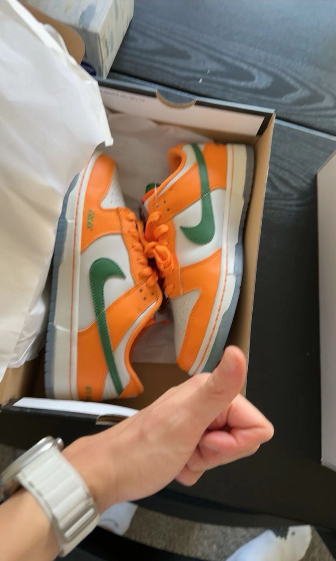 🔥Nike Dunk Low White Orange review Delmi