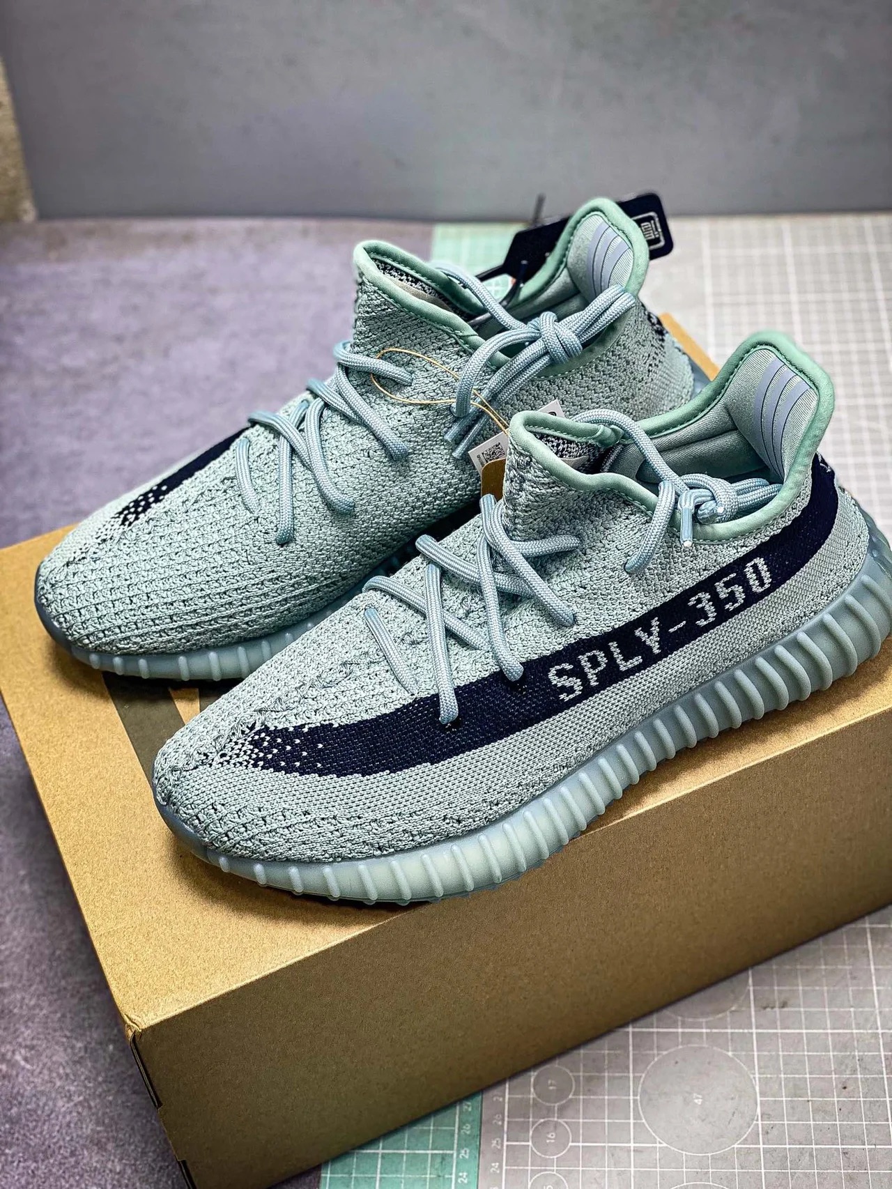 💗Adidas Yeezy Boost 350 V2 Jade Ash review Tia