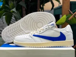 XH Travis Scott x Air Jordan 1 Low White Blue review Xavier 01