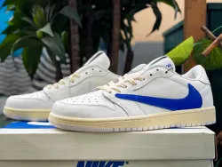 XH Travis Scott x Air Jordan 1 Low White Blue review Xavier 03