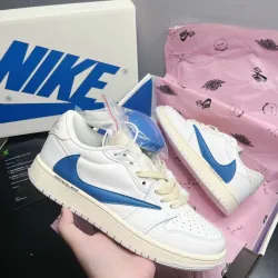 XH Travis Scott x Air Jordan 1 Low White Blue review Zack 02