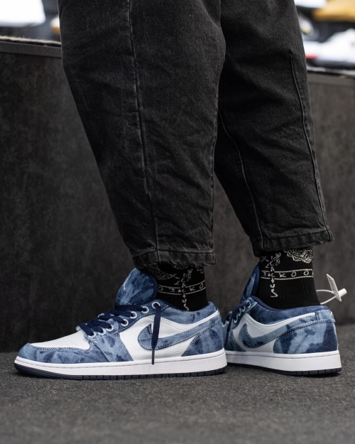 XH Air Jordan 1 Low“Washed Denim” review 