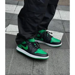 XH Air Jordan 1 Low “Lucky Green”Black Green Toes review Fiona 02