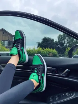 XH Air Jordan 1 Low “Lucky Green”Black Green Toes review Mark 04