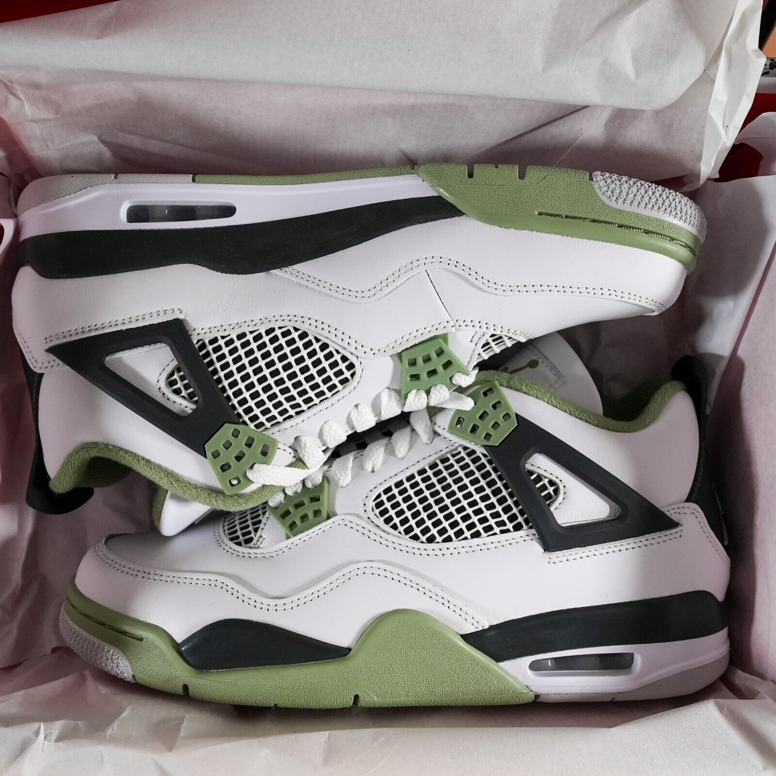 PB  Batch  Air Jordan 4 WMNS “Oil Green”Seafoam (W) review Lupita V