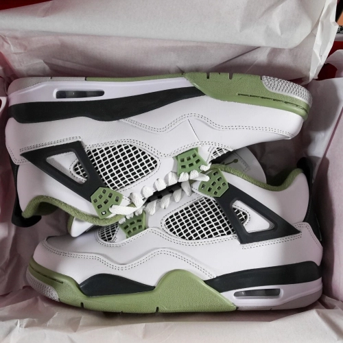 PB  Batch  Air Jordan 4 WMNS “Oil Green”Seafoam (W) review 
