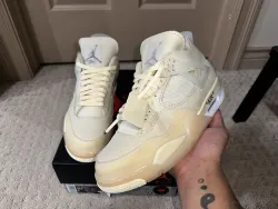 A1  Batch  OFF White x Air Jordan 4 Sail review Shey 02