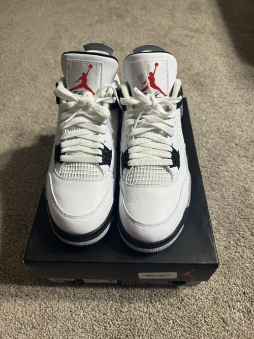 A1  Batch  Air Jordan 4 Retro White Cement review 